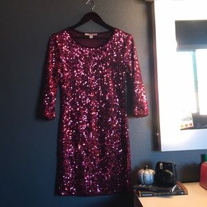 Pink Bedazzled Mini Dress